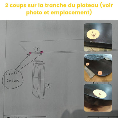 Table à manger Drawer Sinjai 8 personnes en bois massif