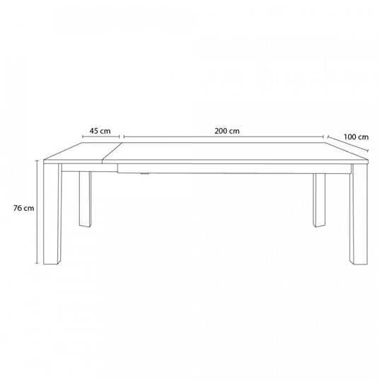 Table à manger BOBOCHIC SALOMEE en chêne massif extensible