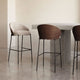 Lot de 2 tabourets KAVE HOME Eamy chenille marron clair 65cm