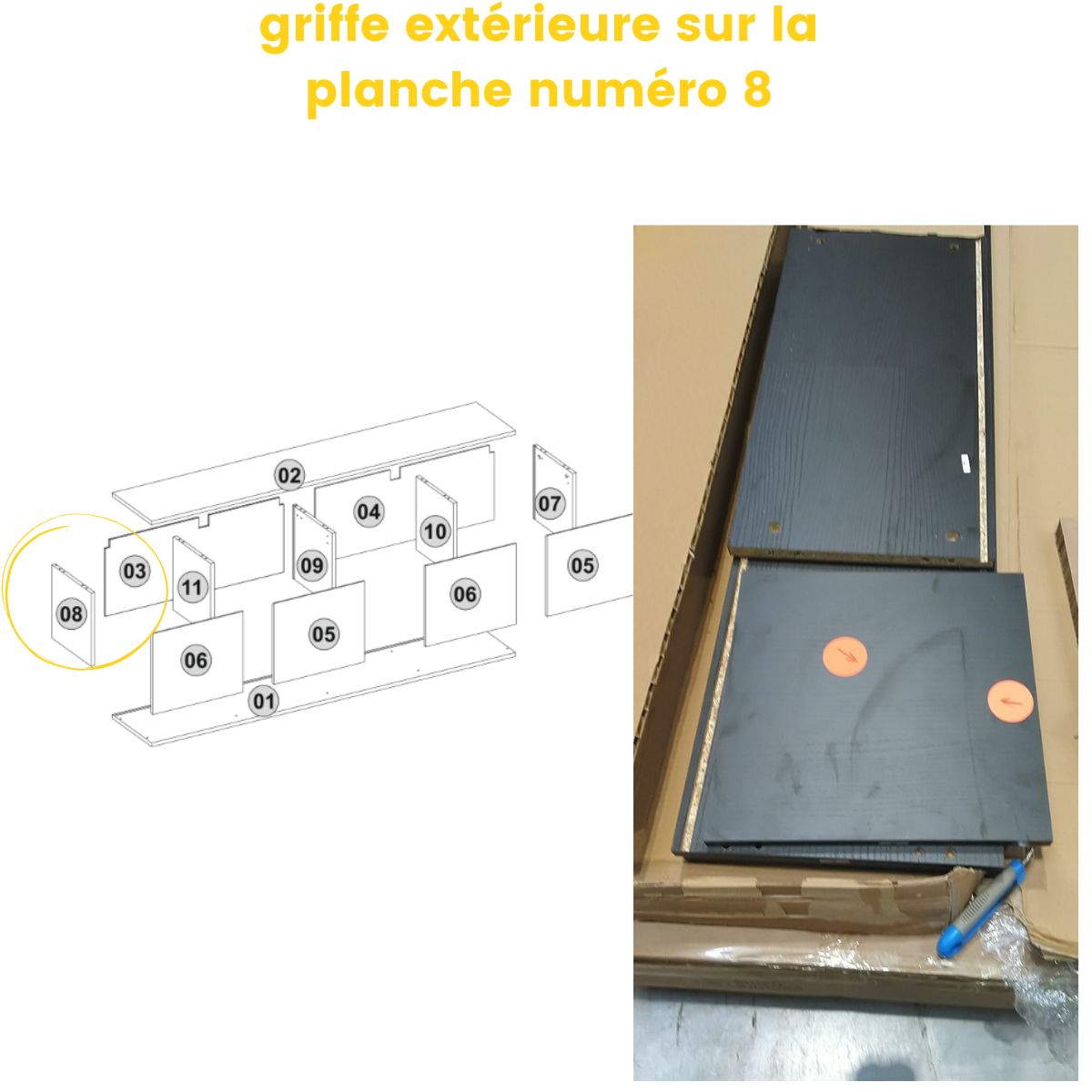 Meuble TV suspendu DRAWER Nexa 4 portes en bois L180cm