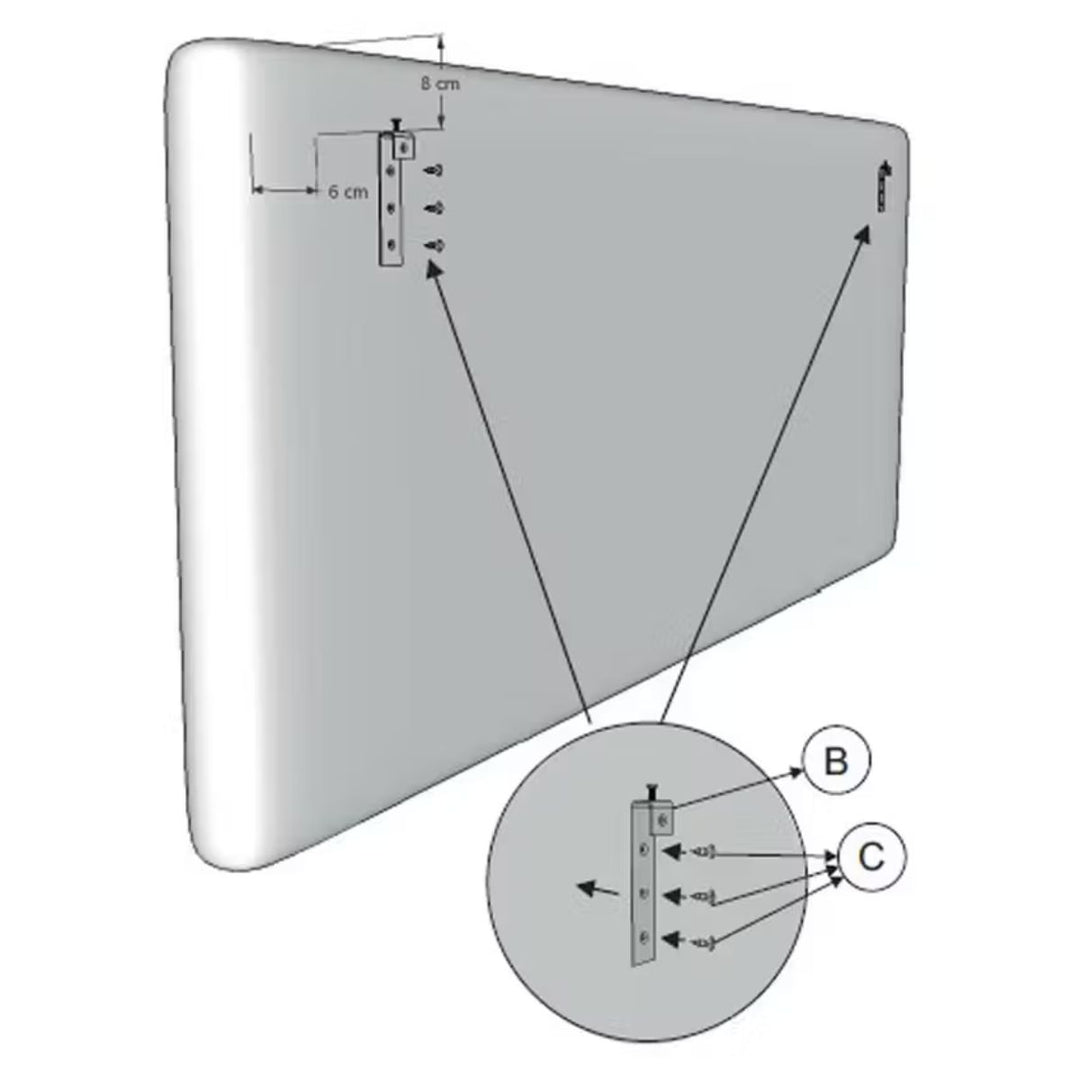 Tête de lit Milan capitonnée losange en tissu gris 140x60cm