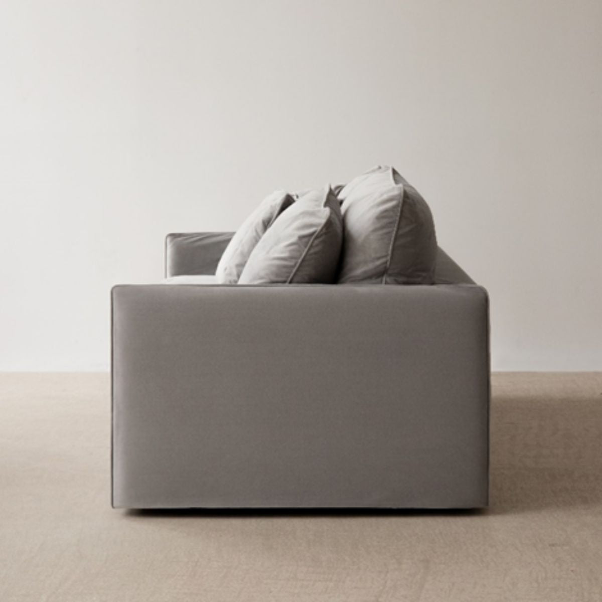 Canapé 4 places BOHO Micadoni 4 places velours beige foncé