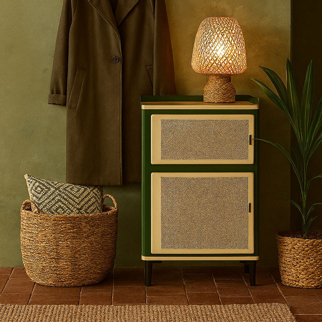 Petit meuble de rangement 2 portes en métal H94cm Drawer