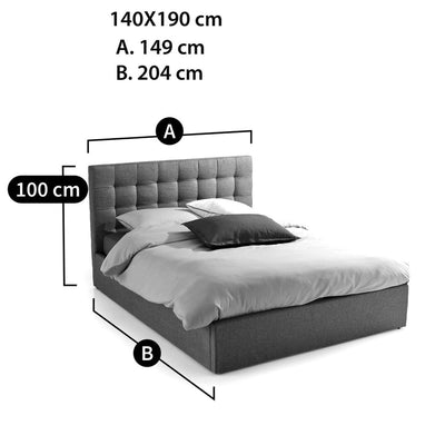 Lit coffre 140x190cm avec sommier relevable, Gennie La Redoute Interieurs