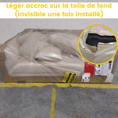 Canapé 2 places RUNE en velours cotele beige BESTMOBILIER