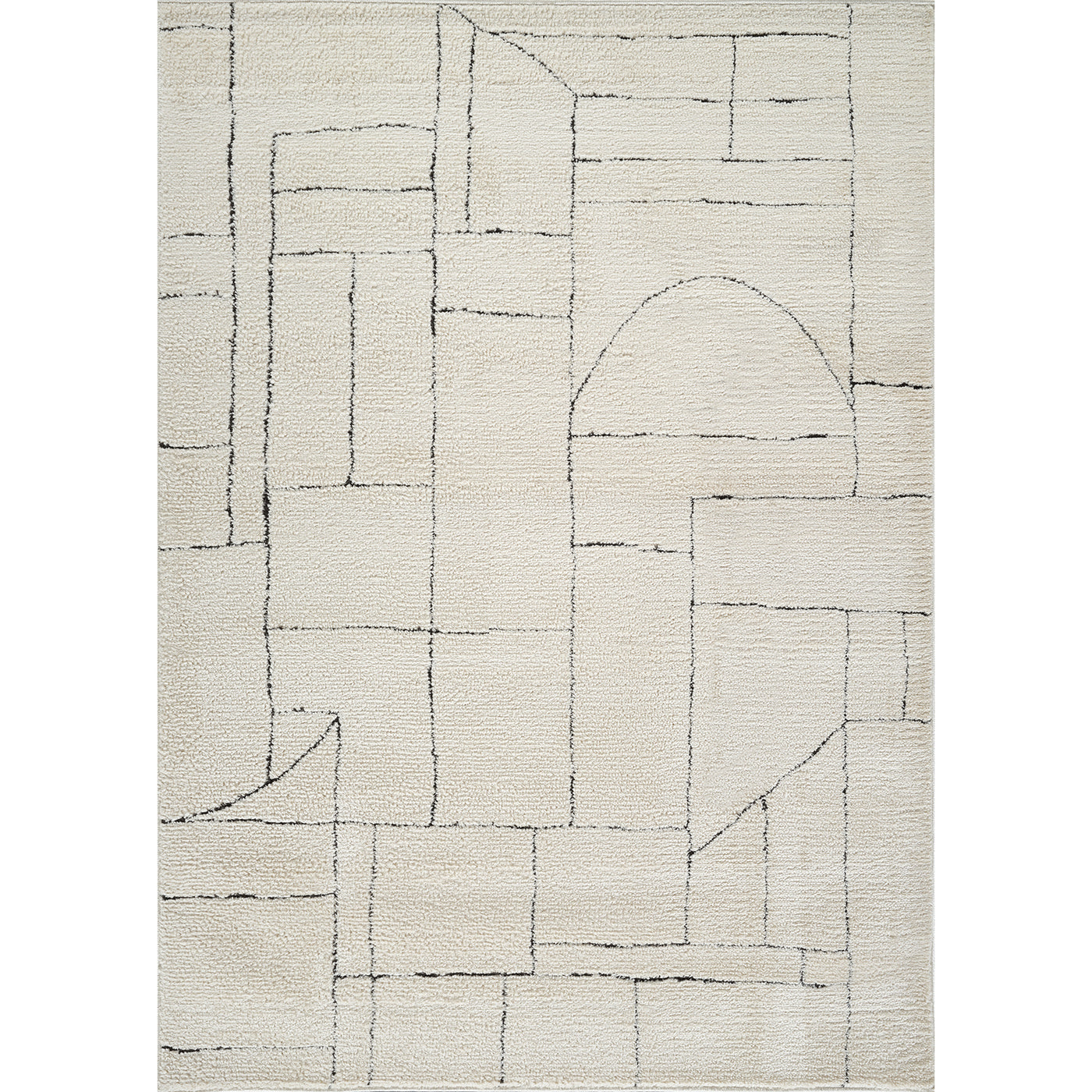 Tapis Scandinave Moderne Ivoire/Gris Bari