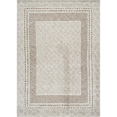 Tapis Scandinave Bohème Ivoire/Terracotta Monaco