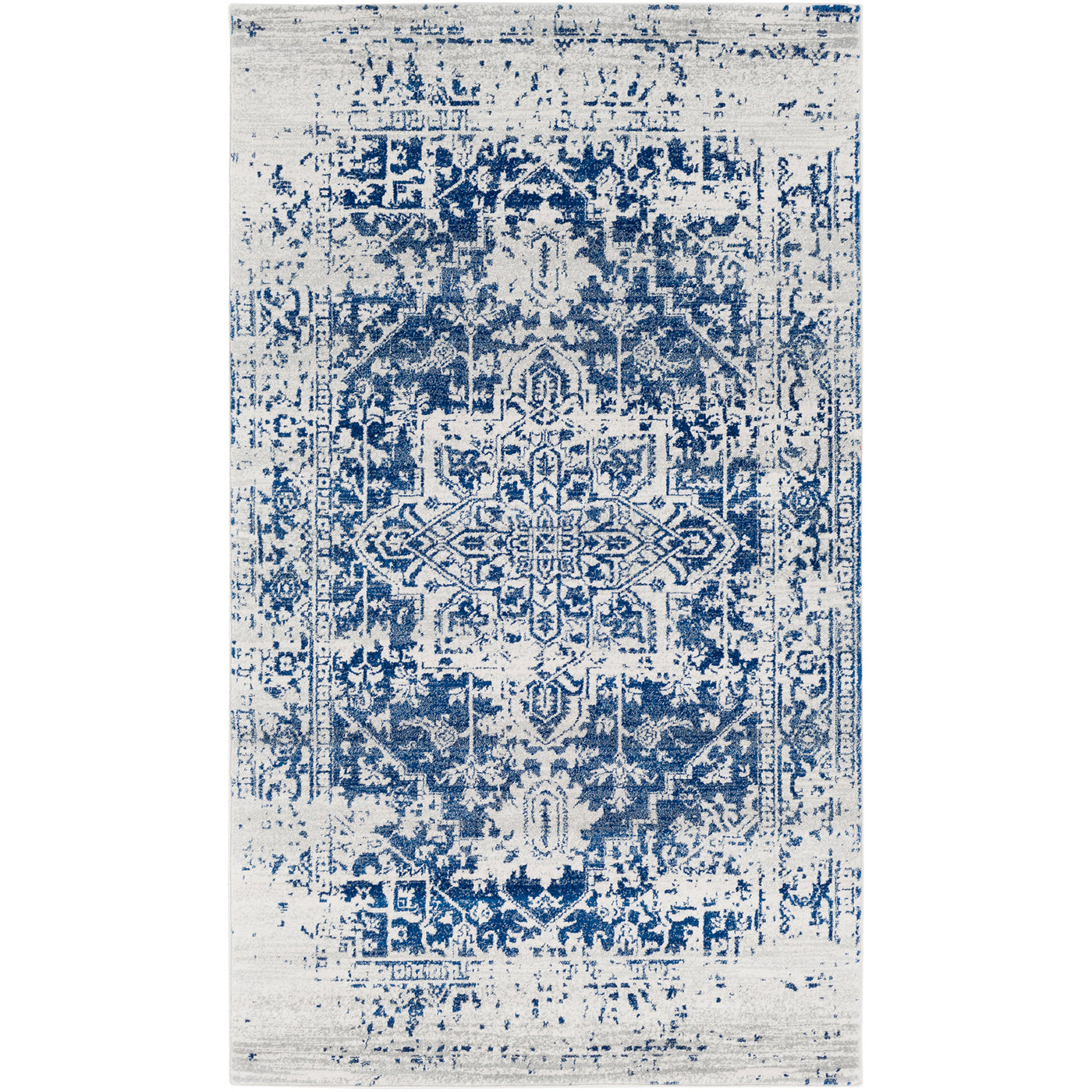 Tapis Vintage Oriental Bleu/Blanc Syracusa