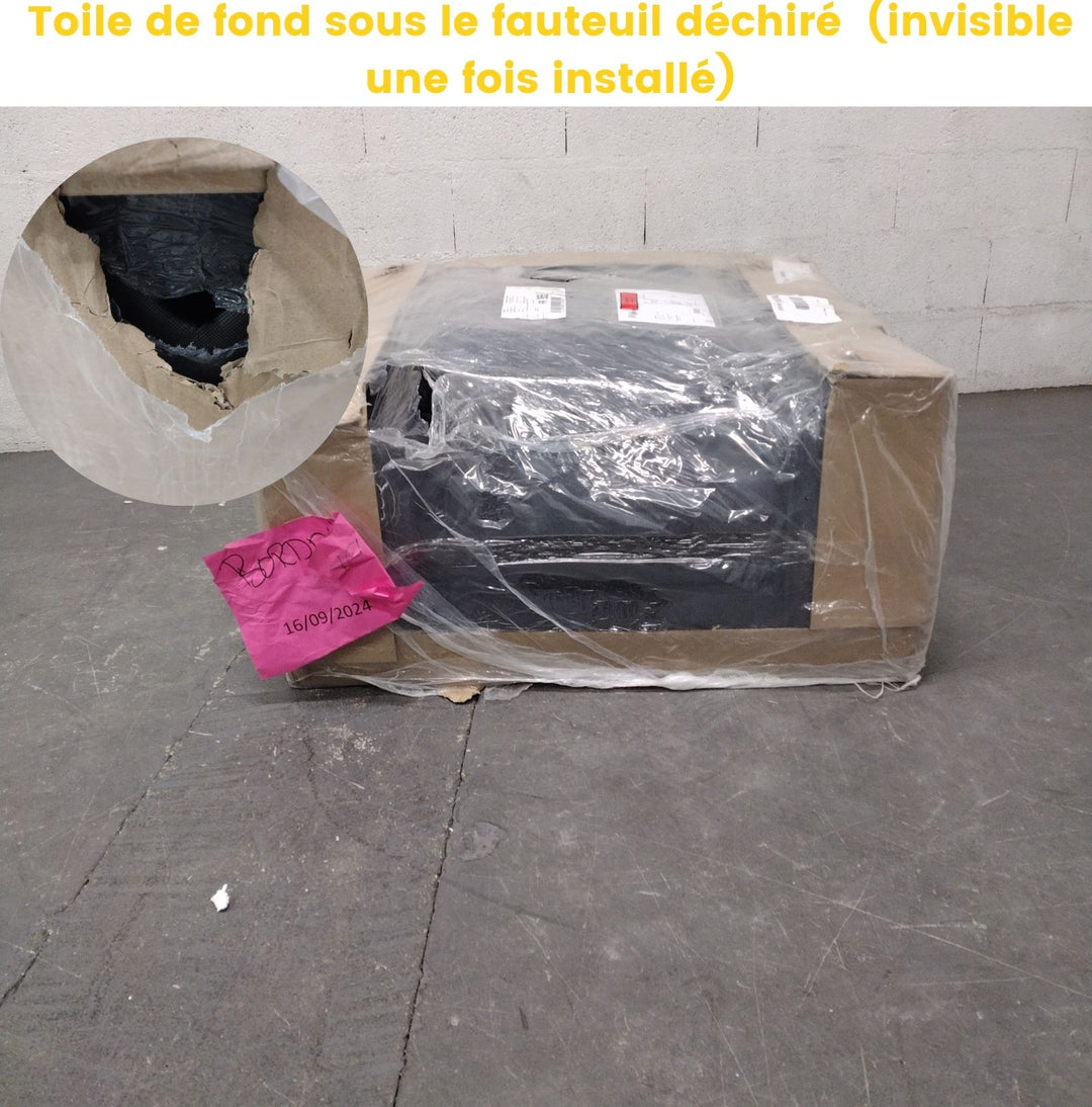 ALINEA- Fauteuil Picabia en tissu bleu calabrun
