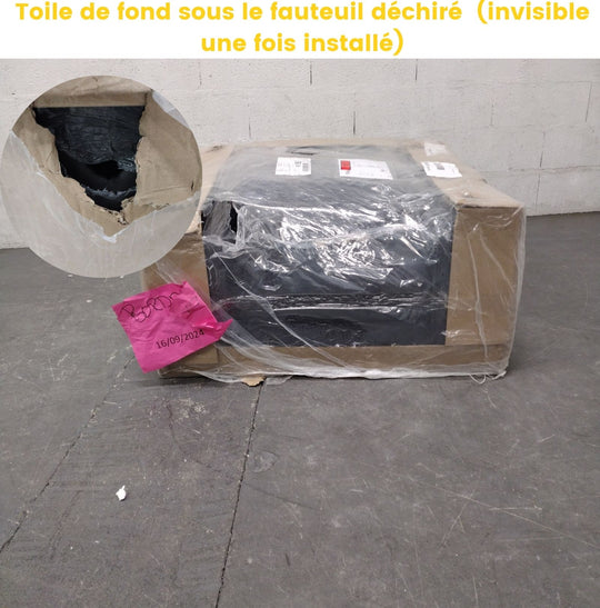 ALINEA- Fauteuil Picabia en tissu bleu calabrun