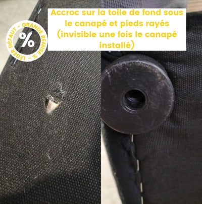 Canapé d'angle reversible 5 places MILEY Micadoni noir