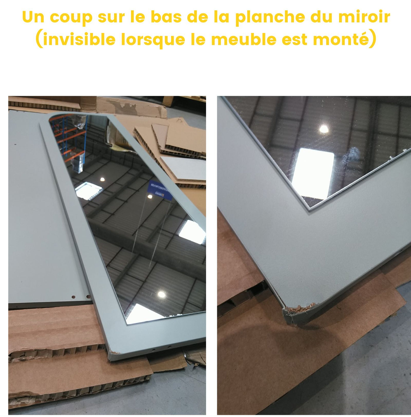 Meuble d'entrée Drawer 2 portes avec miroir et portant en bois et métal H172cm