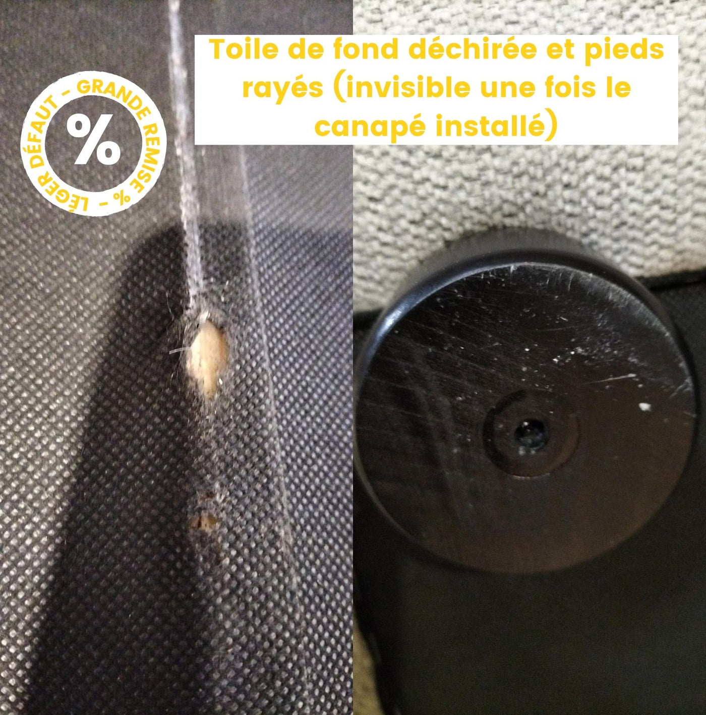 Canapé Tina 2 places gris- Micadoni