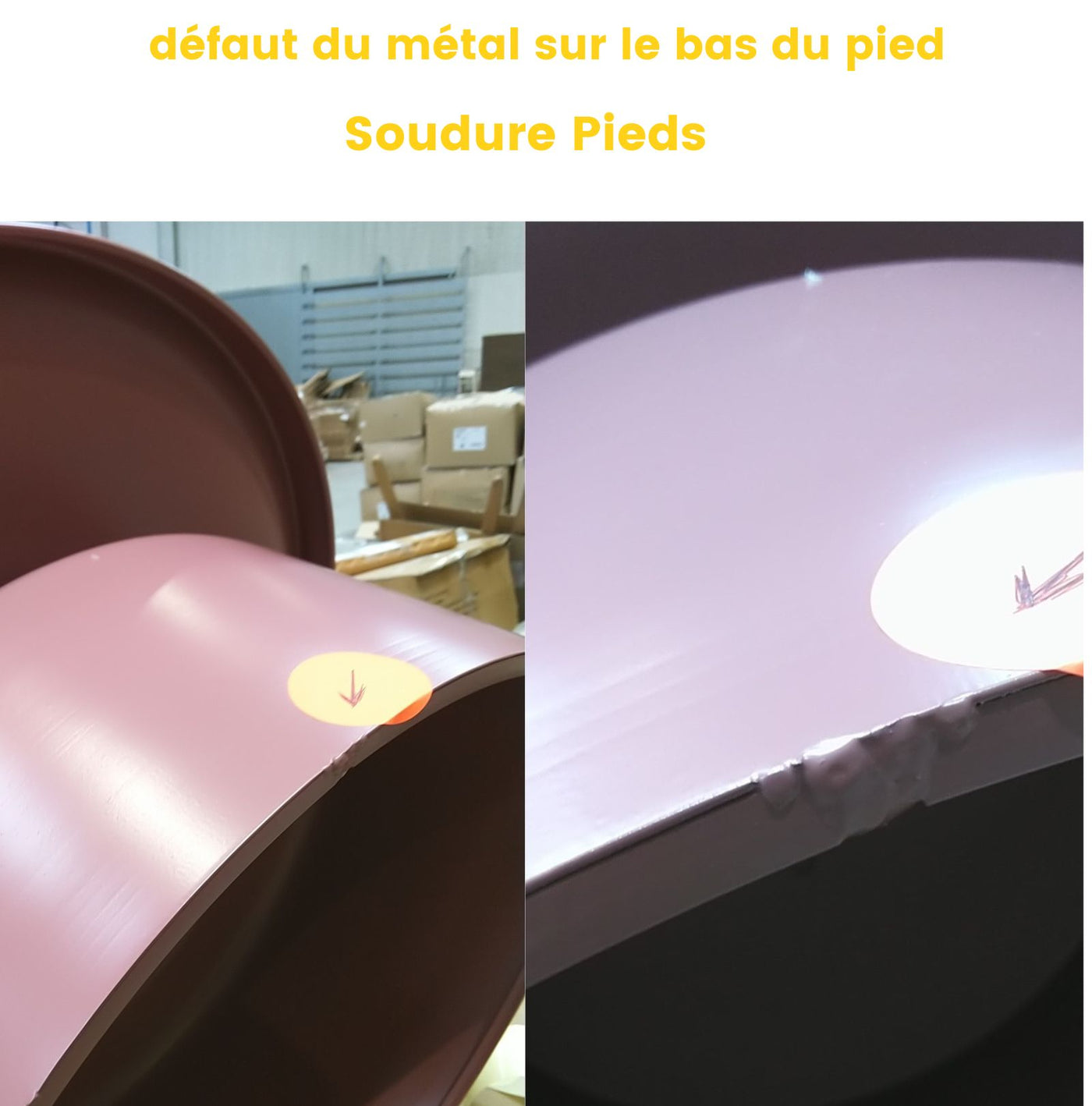 Table basse design ronde en métal Rose Drawer- Léger défaut