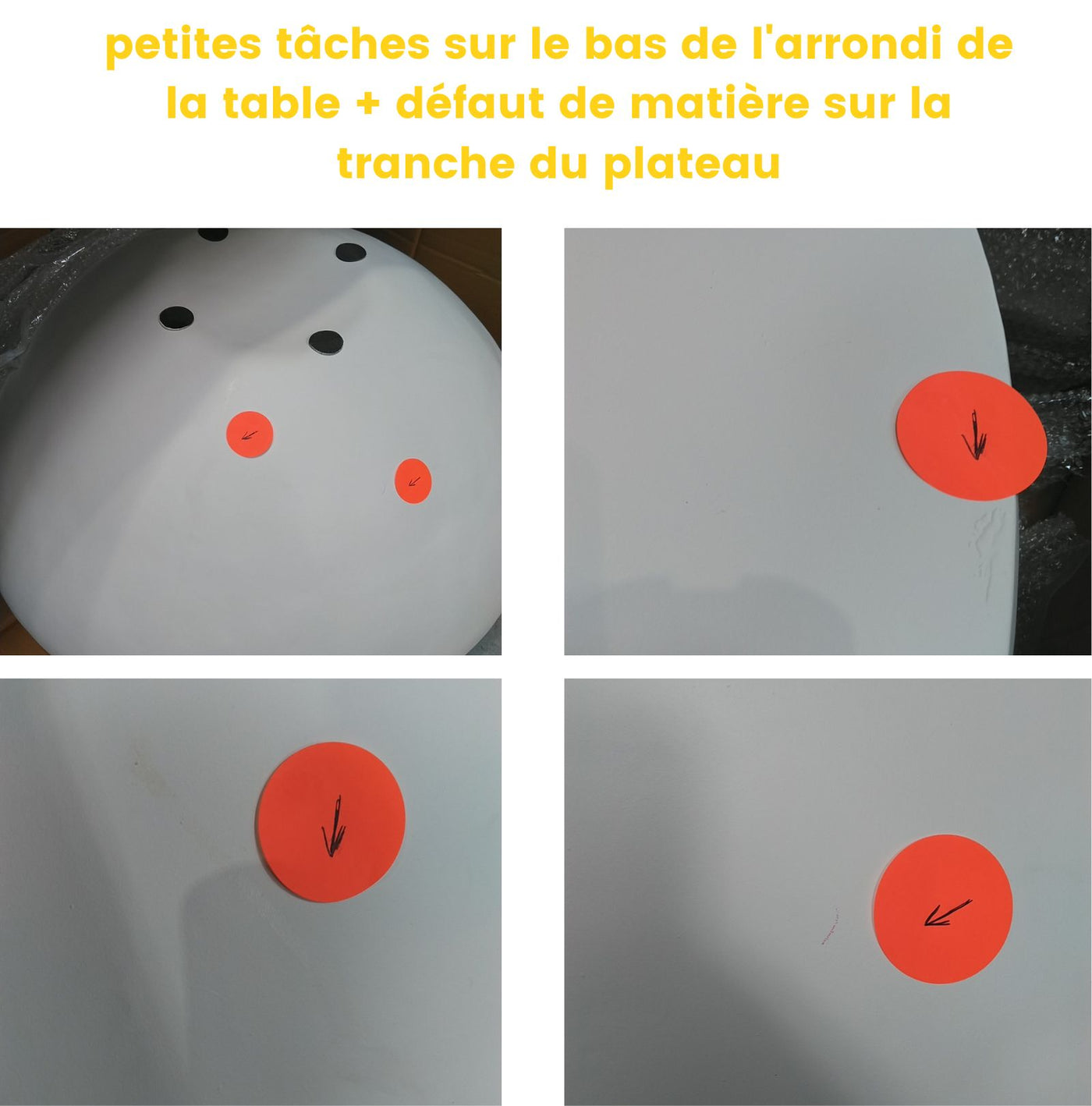 Table basse ronde Drawer finition béton ø90cm