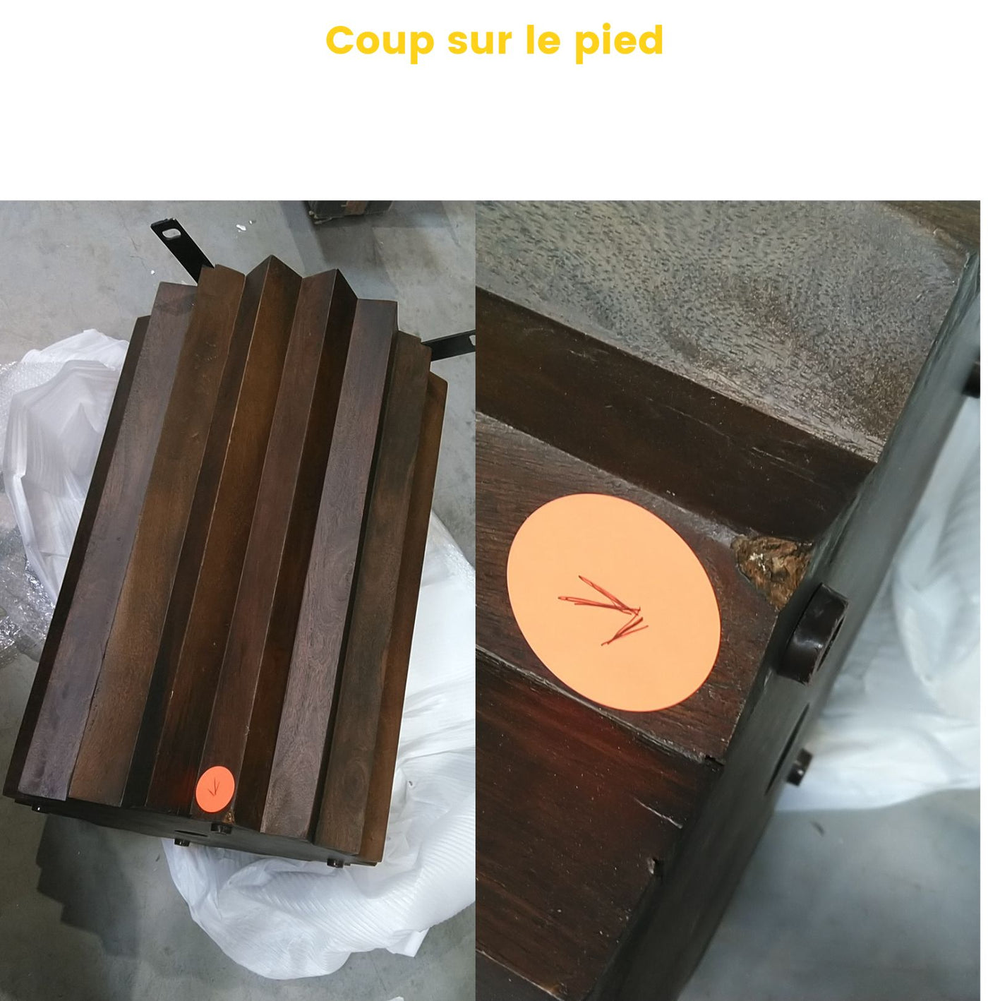 Table à manger DRAWER 4 personnes ronde en marbre et bois massif