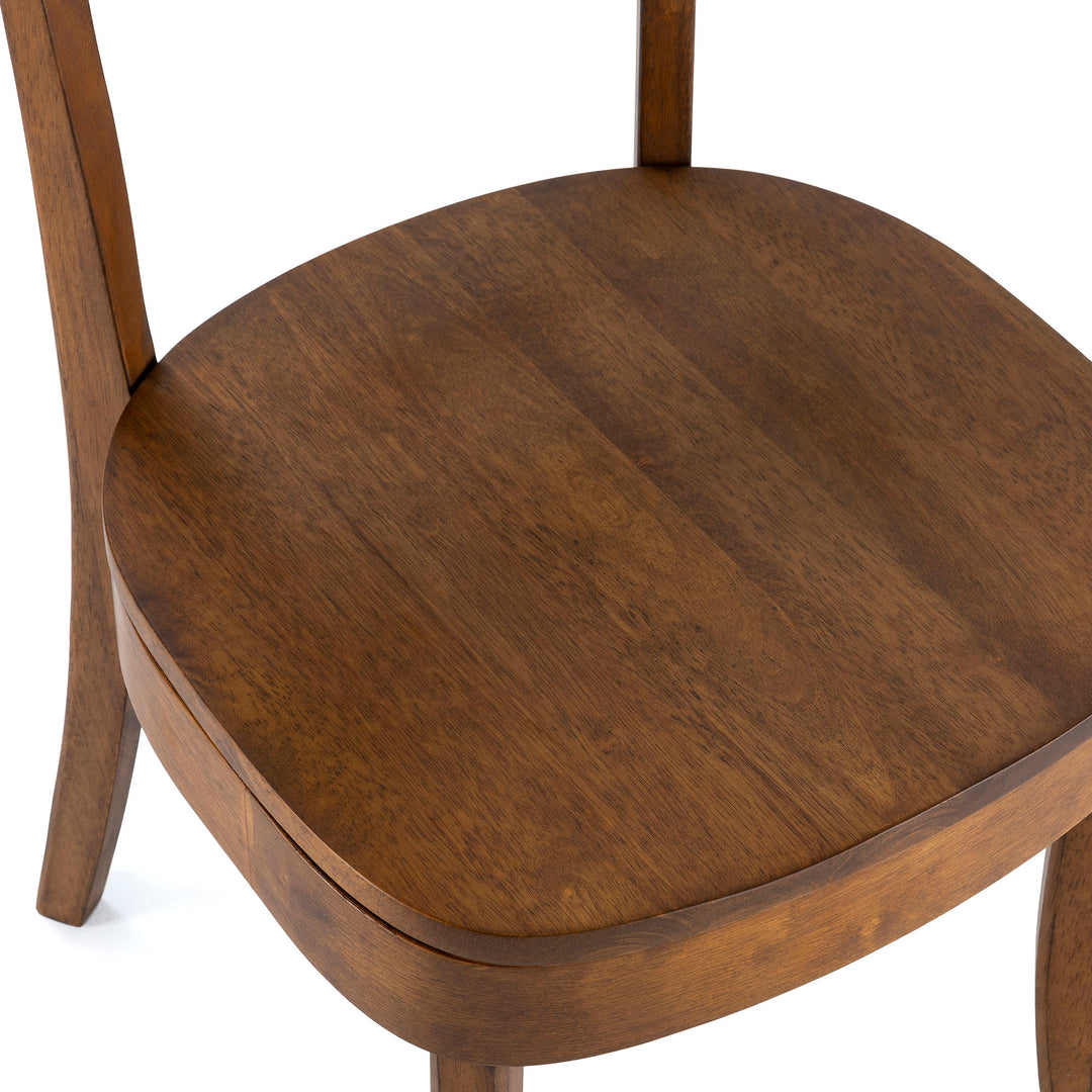 Lot de 2 chaises sillas bois foncé