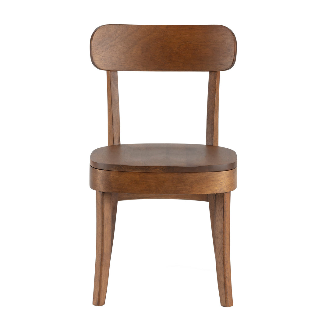 Lot de 2 chaises sillas bois foncé