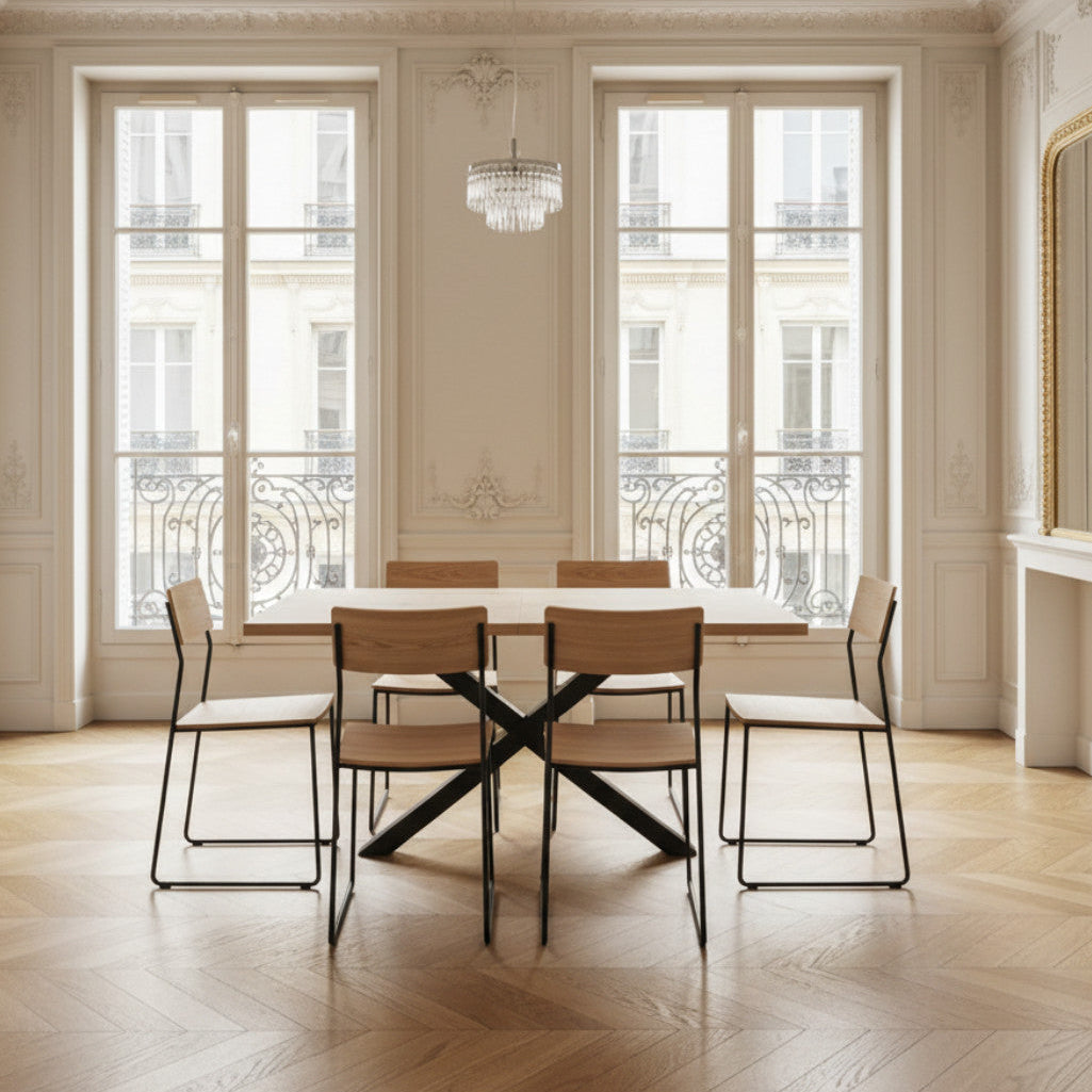 Table VENMAVA 112 occasion 75x80x120cm Stratifié Métal