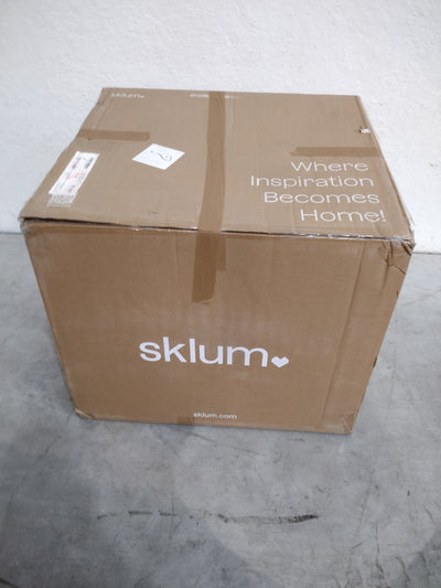 Fauteuil SKLUM en tissu bouclé et bois d'hévéa Mauro