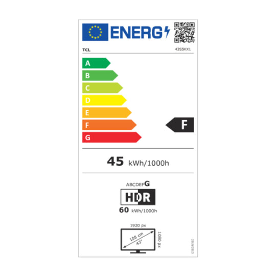 TV TCL 43S5K 109,2 cm (43") Full HD Smart TV Wifi Noir