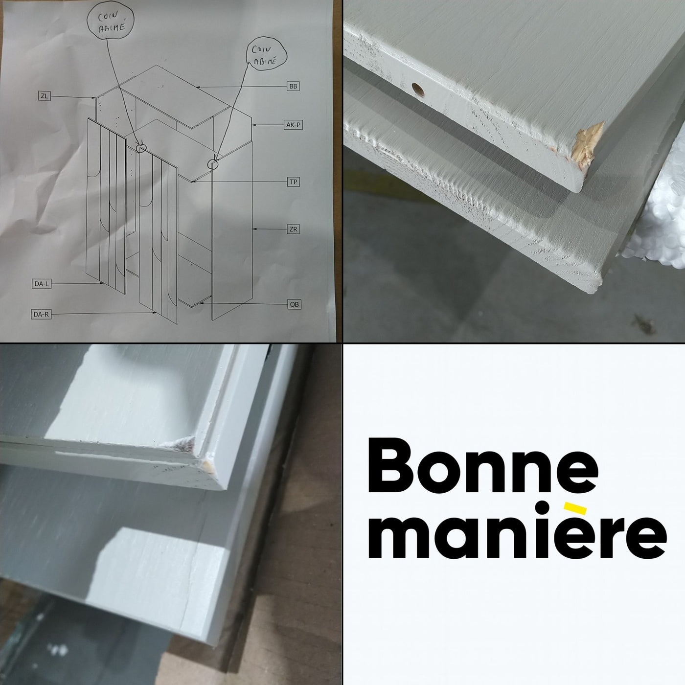 Armoire DRAWER Rain 2 portes en bois H200cm