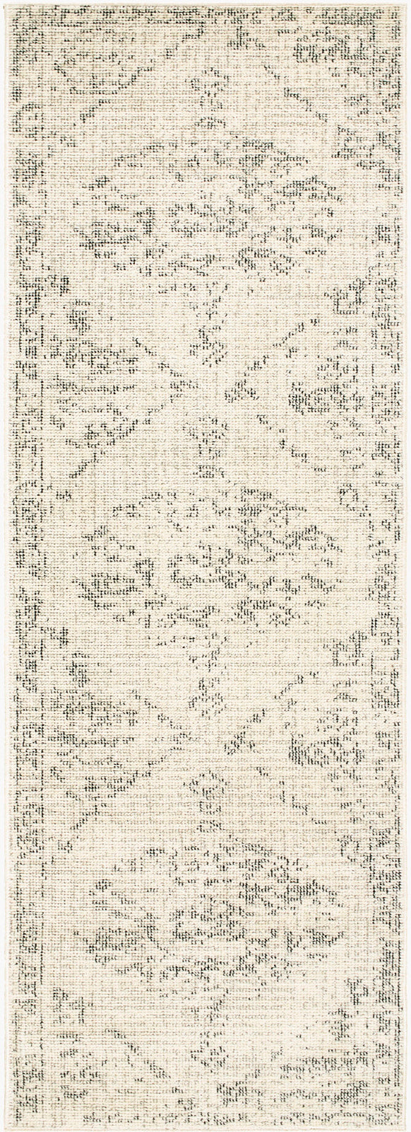 Tapis de Couloir Vintage Oriental Ivoire/Gris Otsu