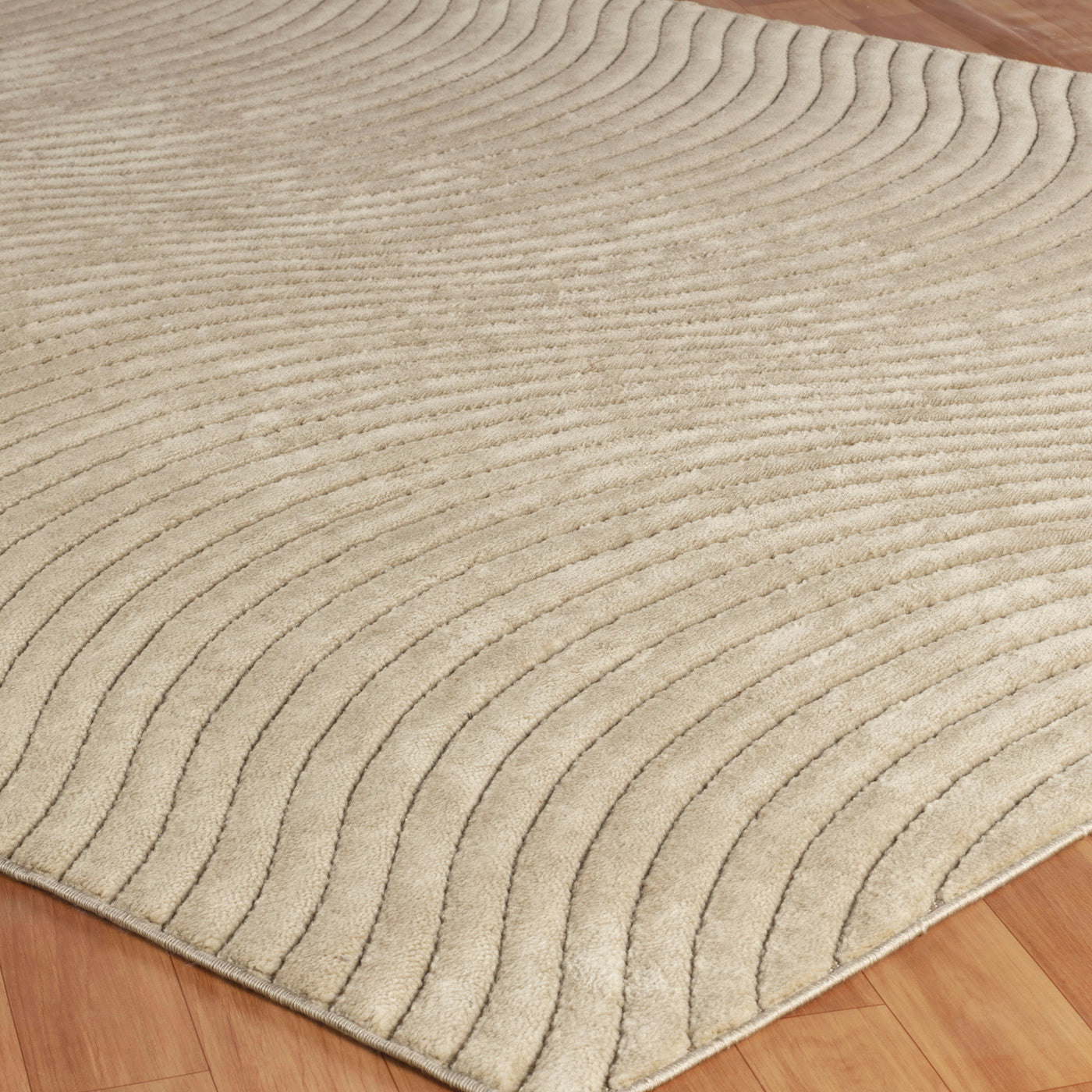 Tapis d'Intérieur/Extérieur Scandinave Moderne Beige  Kuta