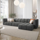 Canapé d'angle droit MAISON HERITAGE Adams 5 places Gris fonçé