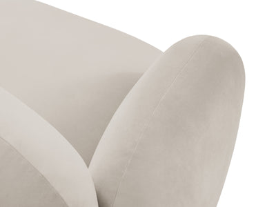 Canapé d'angle gauche MICADONI Blair 4 places en Velours Ecru