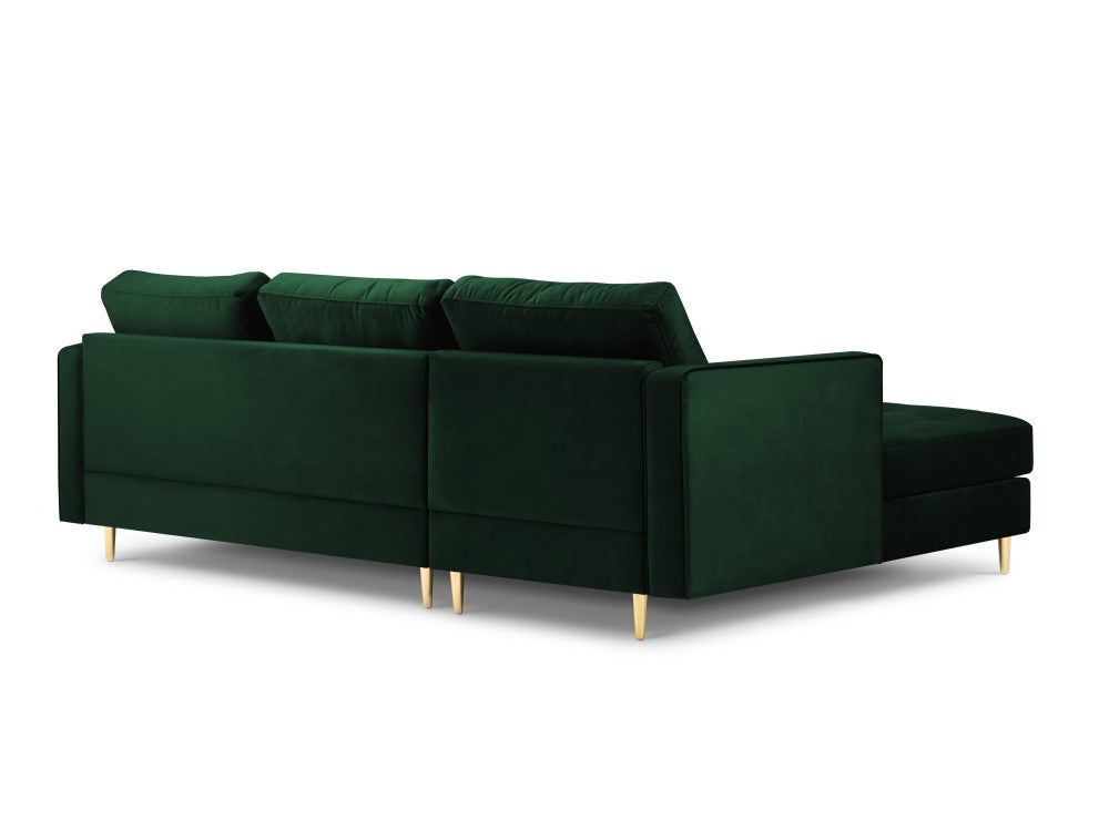 Canapé d'angle 4 places SANTO Milo Casa vert bouteille - Léger défaut