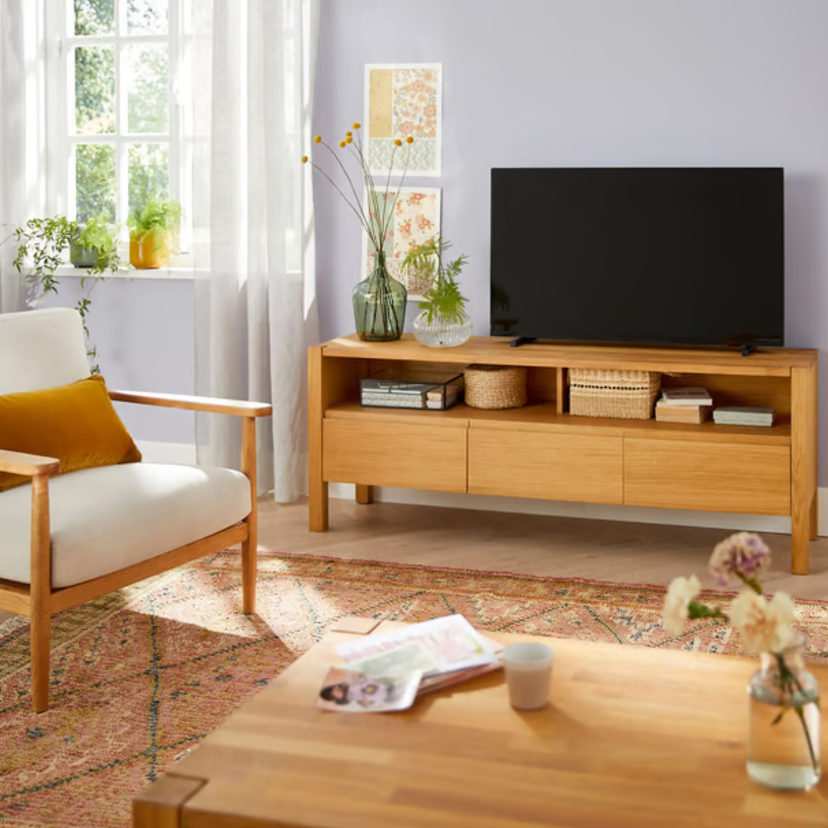 Meuble TV La Redoute chêne 160 cm ADÉLITA