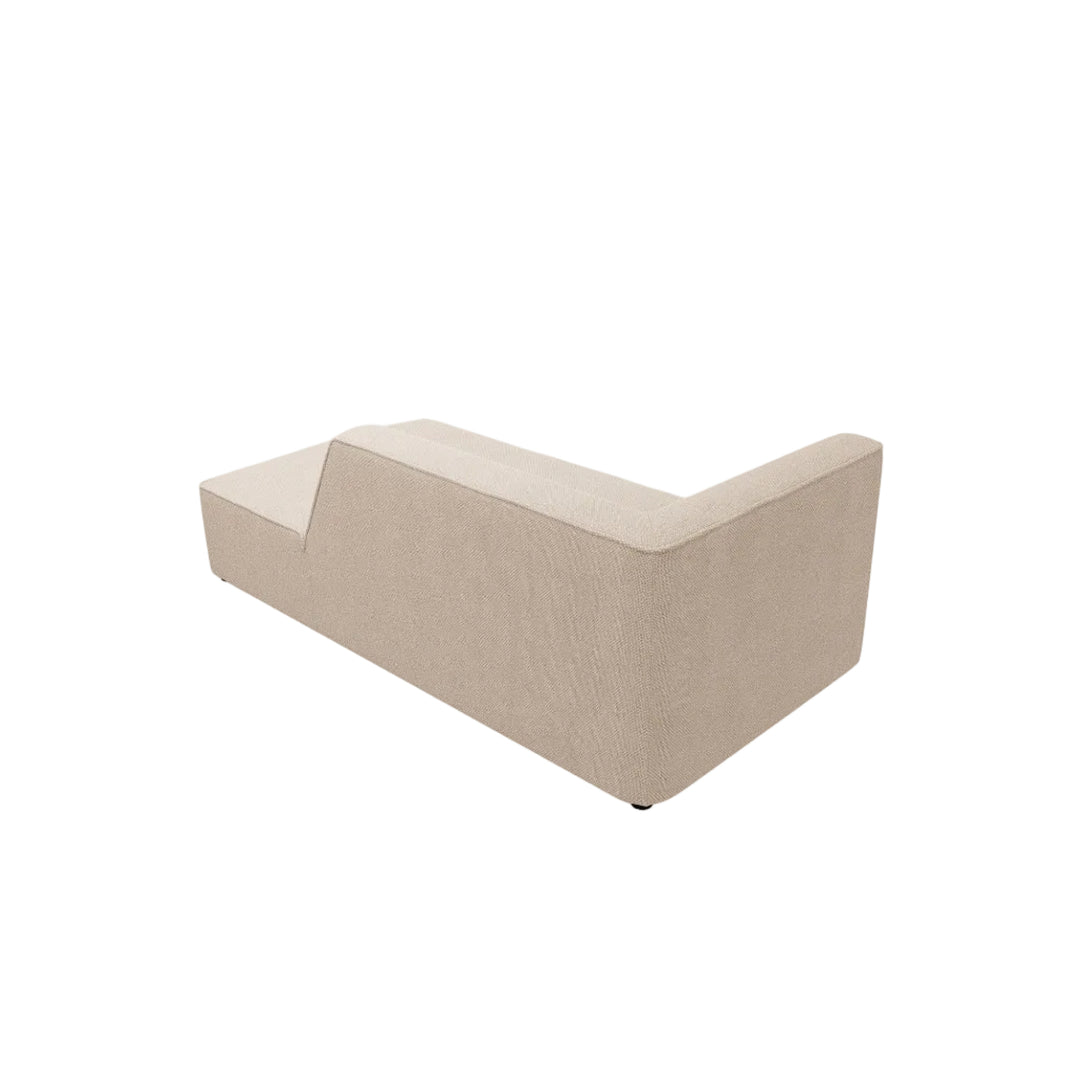 Méridienne MICADONI Ruby en tissu beige