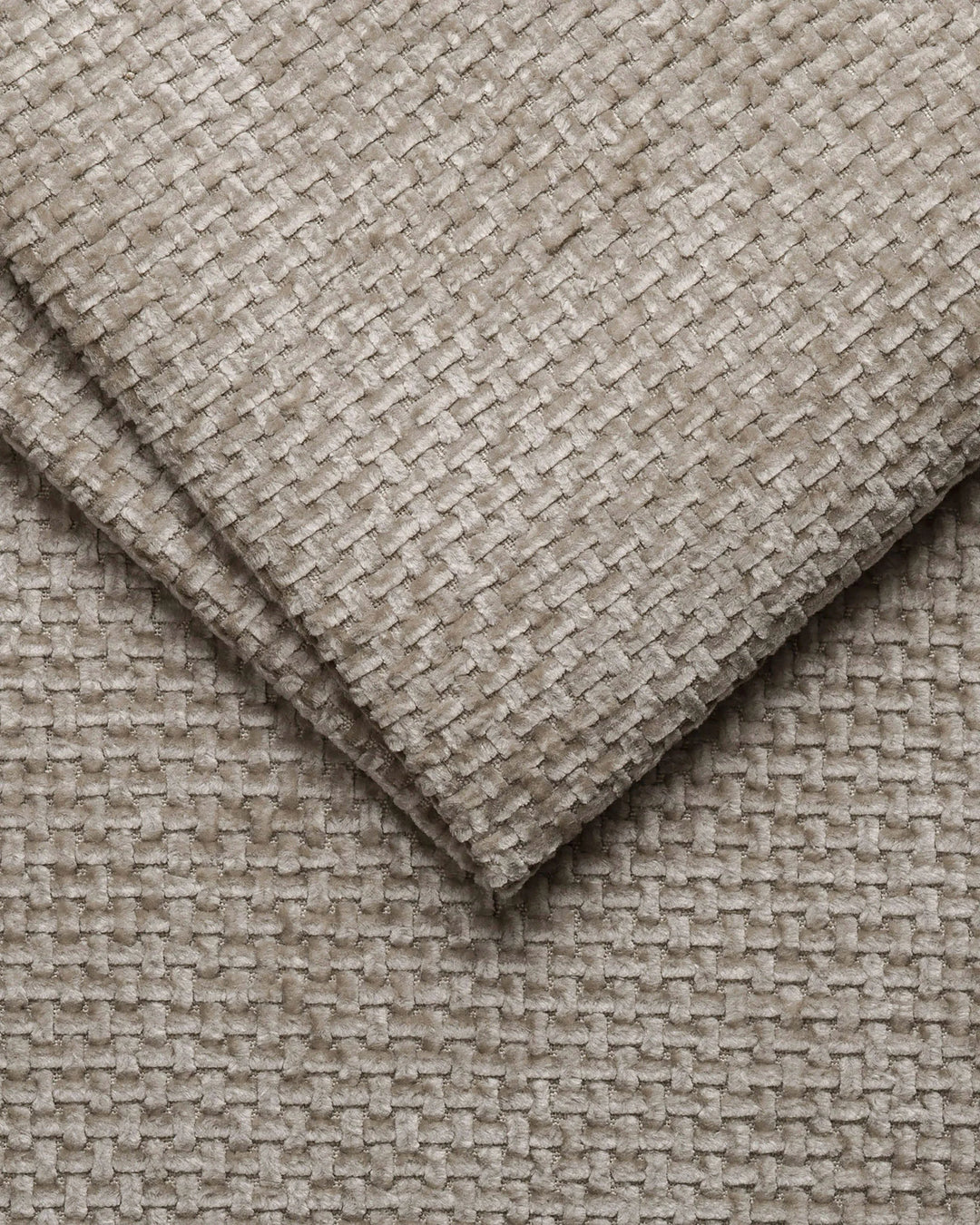 Canapé fixe MICADONI Lupine 4 places en tissu chenille beige foncé