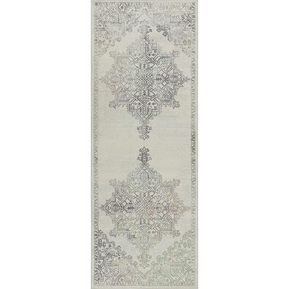 Tapis de Couloir Vintage Oriental Gris/Brun Kota