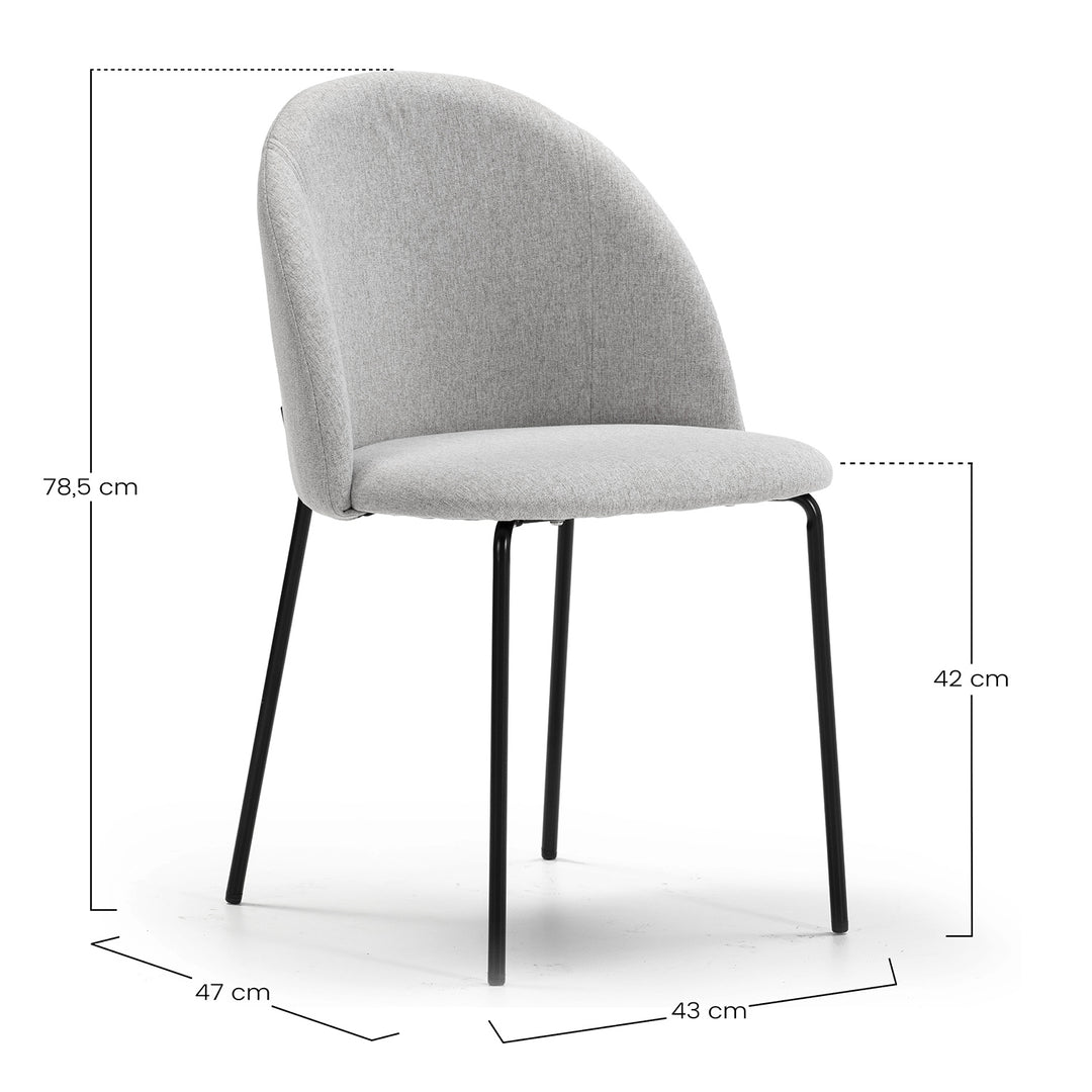 Lot de 2 chaises kenia beige
