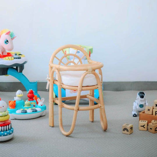 Chaise haute pour bébé Nordlys en rotin naturel TANJUNG