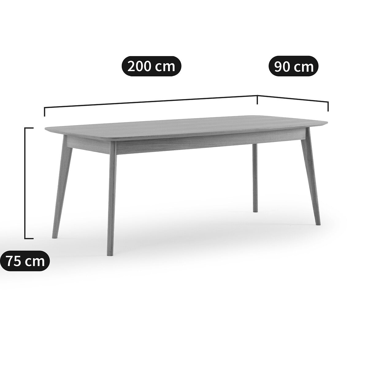 Table à  manger plaqué chêne 8 couverts, Biface La Redoute Interieurs