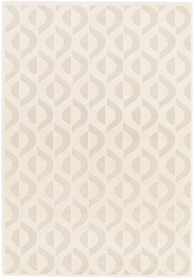 tapis japandi crème - hera. Vue 2 du tapis montrant des détails angle.