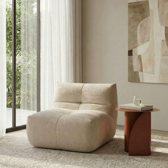Chauffeuse compressée DRAWER Alba 1 place en tissu beige — photo produit
