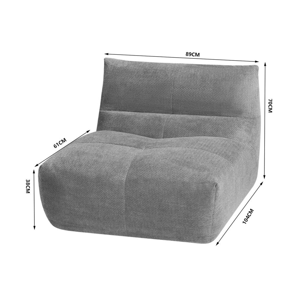 Chauffeuse compressée DRAWER Alba 1 place en tissu beige — photo produit