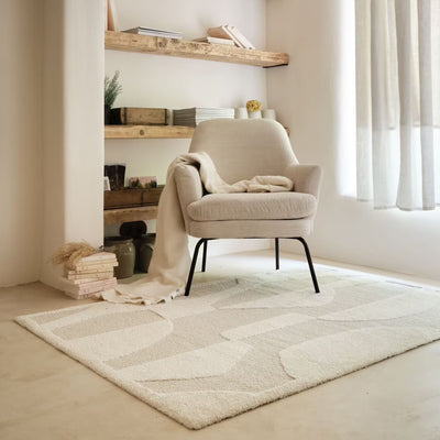 Tapis ALINEA Mira à motifs abstraits Beige 120x170cm