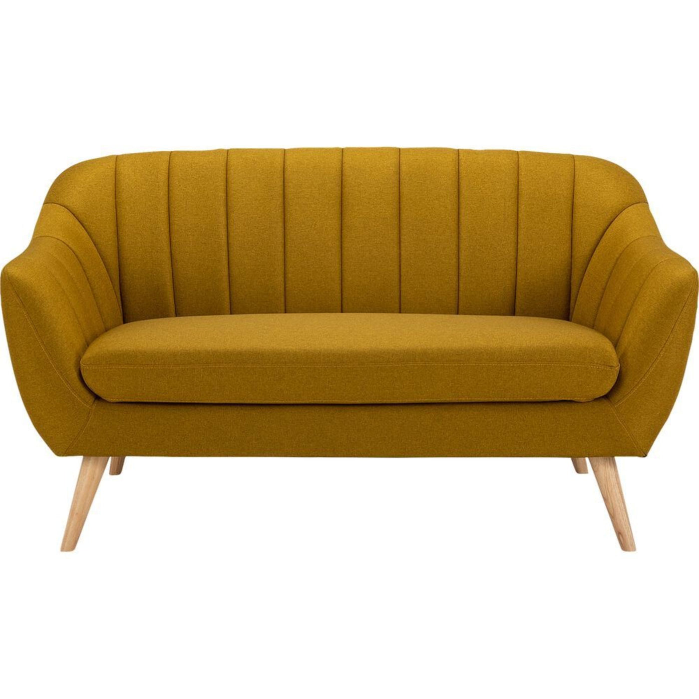 Canapé ALINEA Shell 2 places en tissu jaune argan