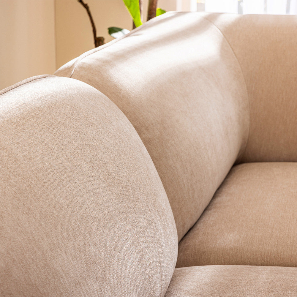 Canapé DRAWER modulable en tissu ecru Noor