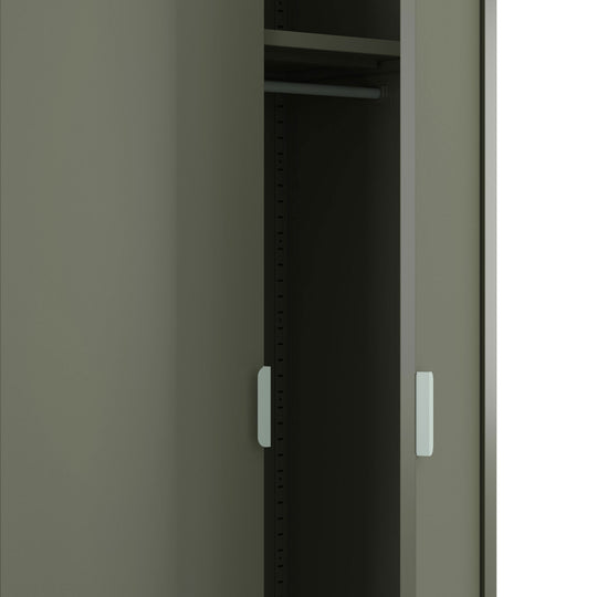 Armoire DRAWER Adel 2 portes en métal vert