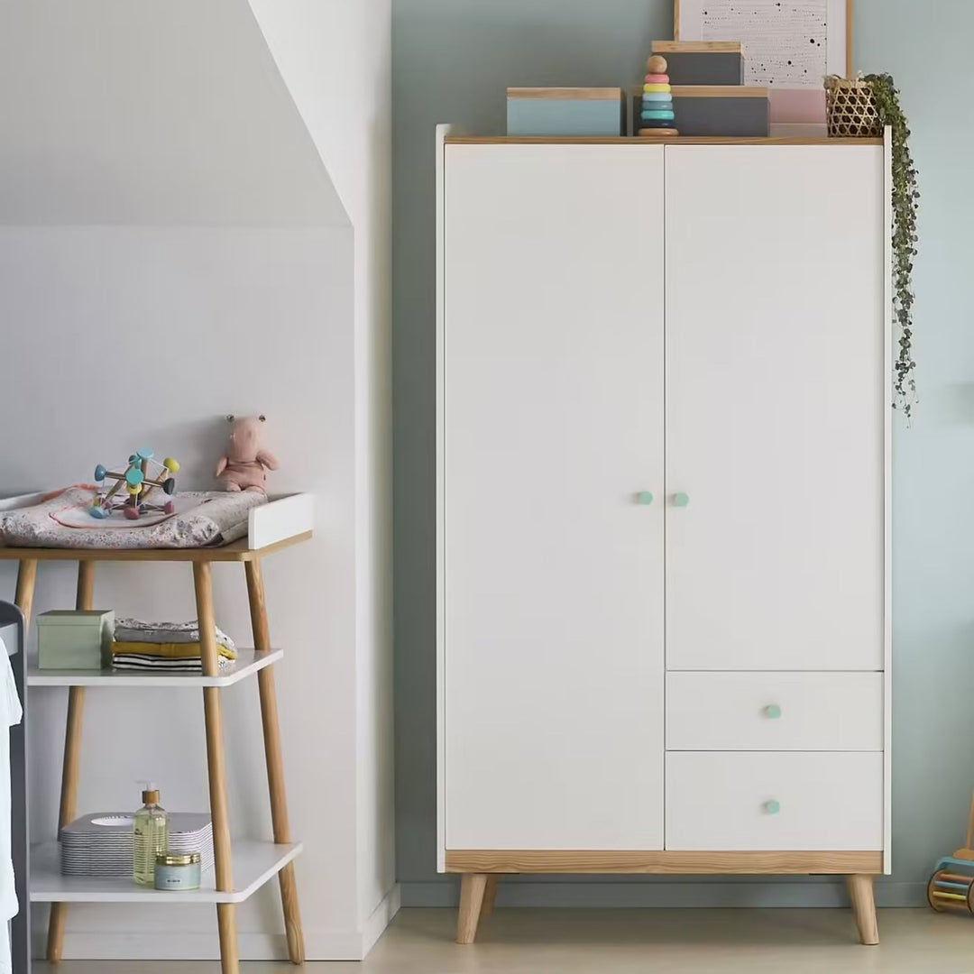 Armoire 2 portes VERTBAUDET Confetti blanc