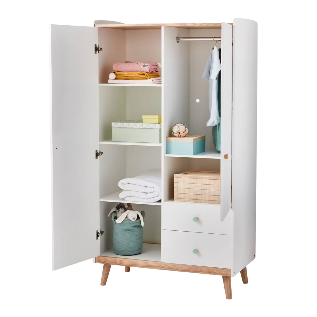Armoire 2 portes VERTBAUDET Confetti blanc