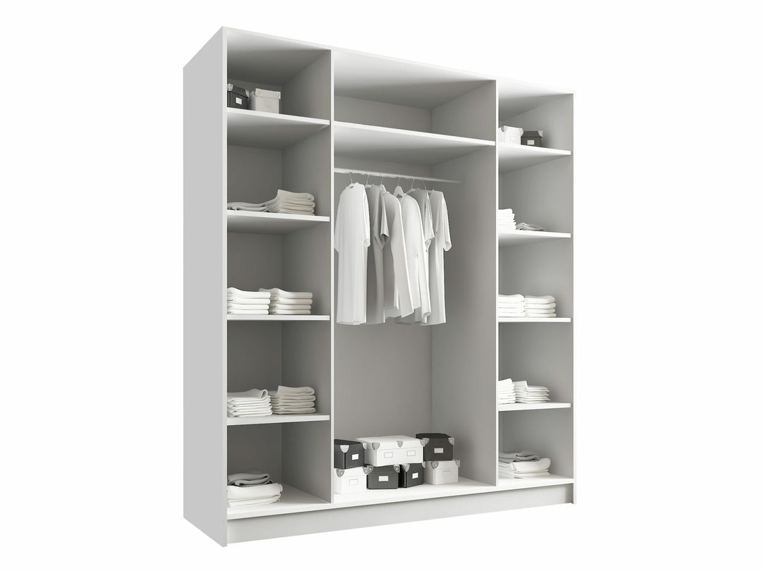 Armoire MOBILIER 1 Closico 192 (Blanc + Noir)