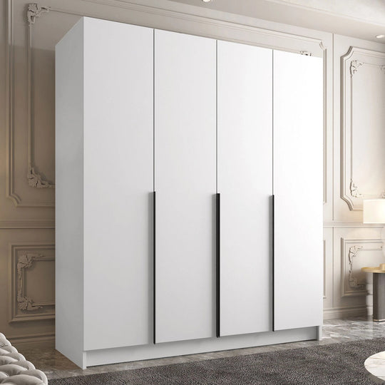 Armoire MOBILIER 1 Closico 192 (Blanc + Noir)