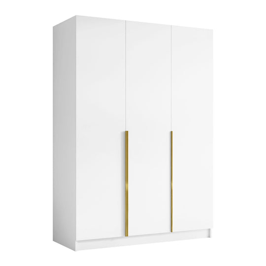 Armoire MOBILIER 1 Closico Decoron I (Blanc + Doré)